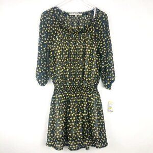 NWT RACHEL Rachel Roy Sheer Fit & Flare Cottagecore Mini Dress. Size M